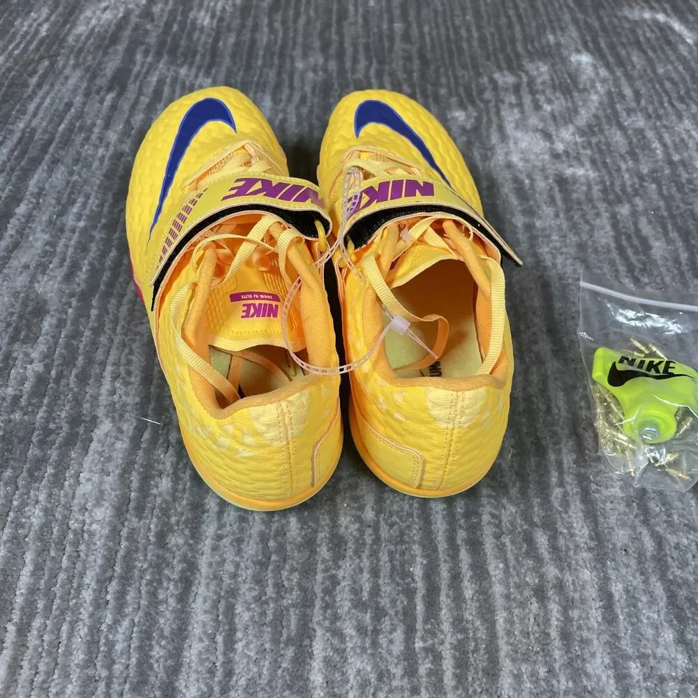 Nike Track & Field Shoes Mens Size 8.5 Yellow Spiked High Jump Spikes FZ9636-800